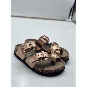 Aloha Island LL Birdie Sandals toddler Size 7 Gold Strappy Buckle Comfort Shoes